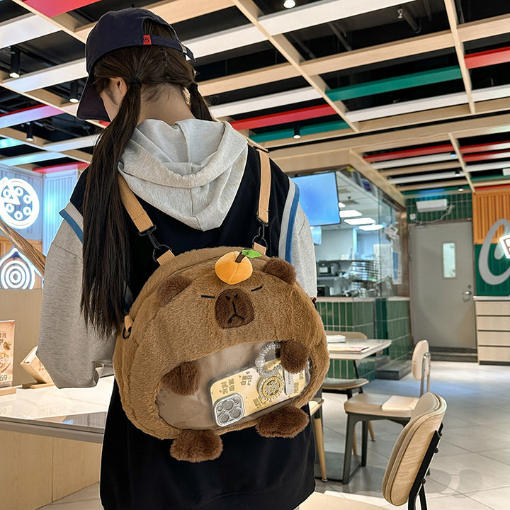 Plush Capybara Character Backpack Stornfield
