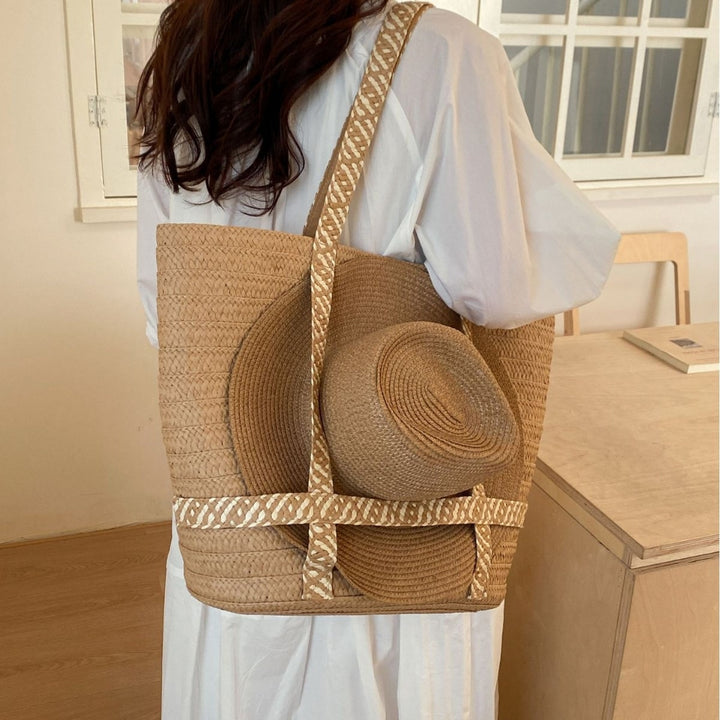 Woven Straw Beach Tote