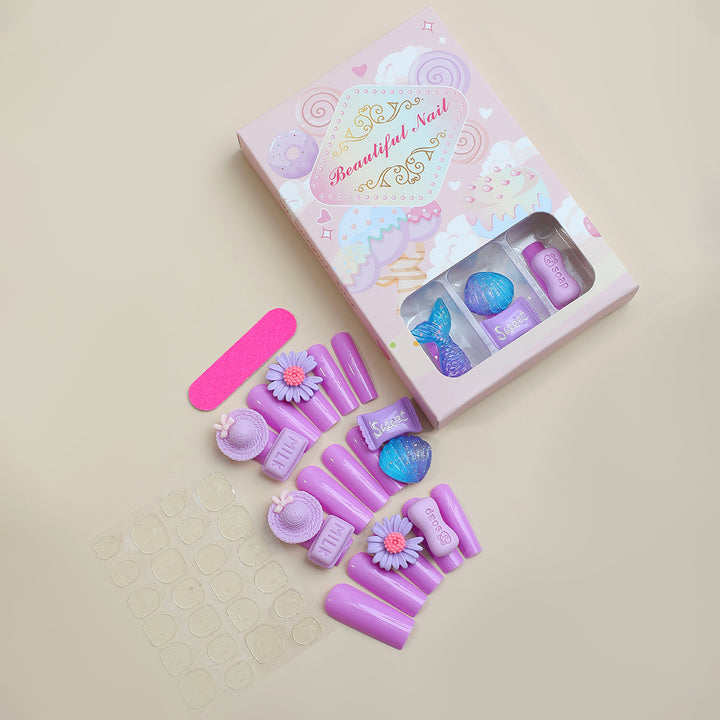 Decorative Nail Art Kit with Floral and Gem Accents Stornfield