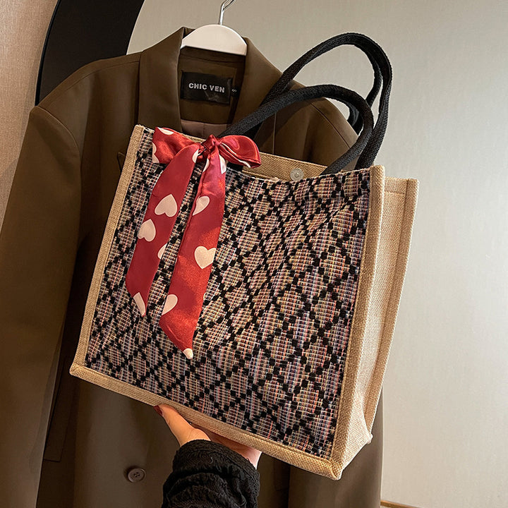 Decorative Quilted Tote Bag