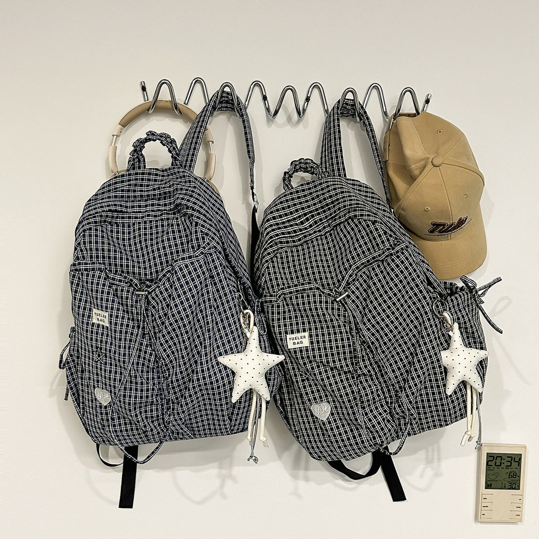 Lightweight Checkered Patterned Backpack Stornfield