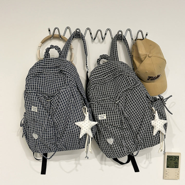 Lightweight Checkered Patterned Backpack Stornfield