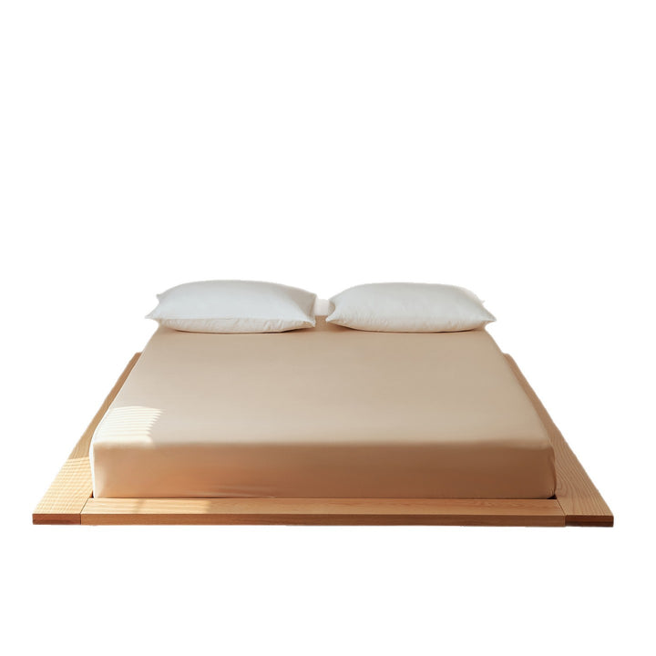 Deep-Pocket Brushed Cotton Jersey Fitted Sheet with Elastic Corners