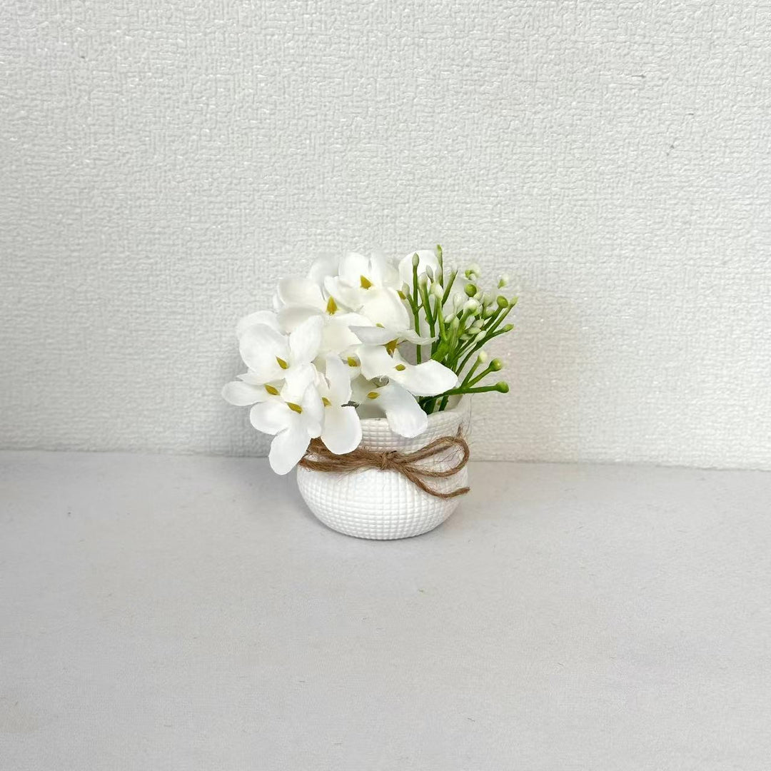 Lifelike Potted Plant Arrangement
