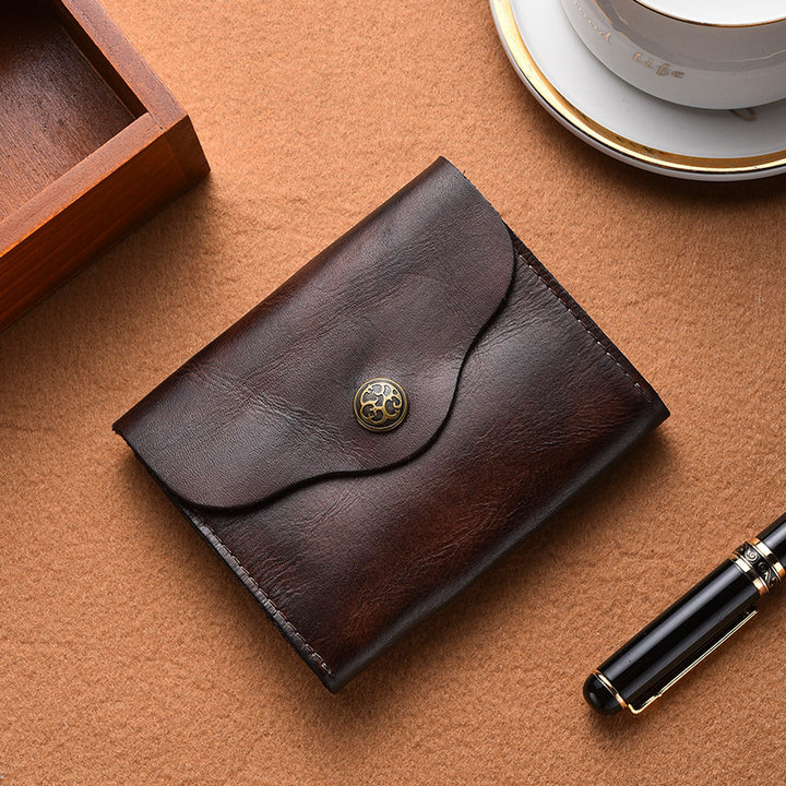 Vintage-Inspired Leather Card Holder