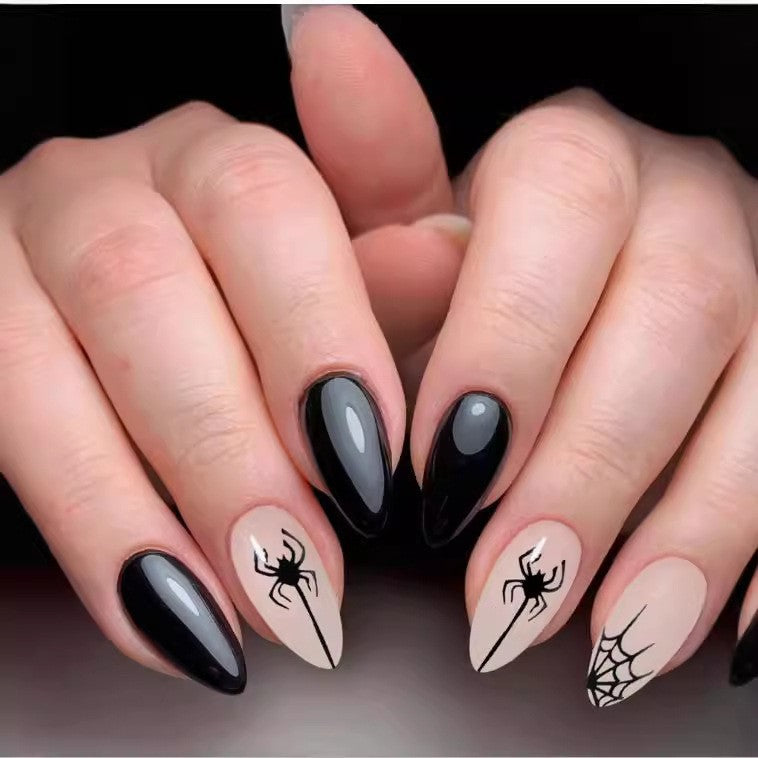 Artistic Spider Design Press-On Nails Stornfield