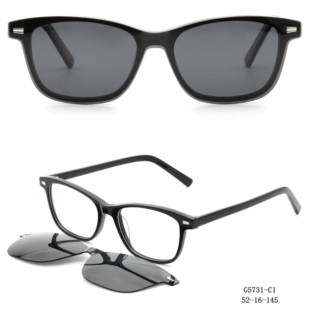 Women's stylish square sunglasses with removable lenses Stornfield