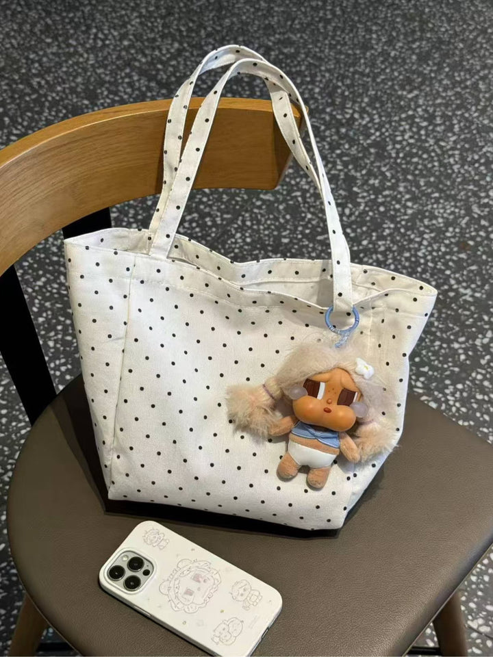 Trendy cotton bag with dots Stornfield