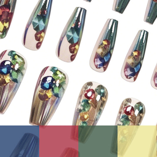 Decorative Crystal Acrylic Nail Enhancements Stornfield