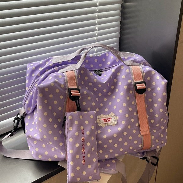 Stylish Polka Dot Travel Duffle