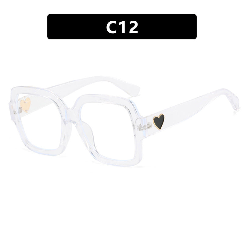 Women's square sunglasses with fashionable heart accent Stornfield