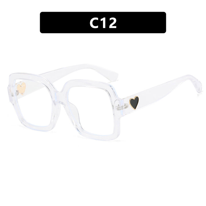 Women's square sunglasses with fashionable heart accent Stornfield
