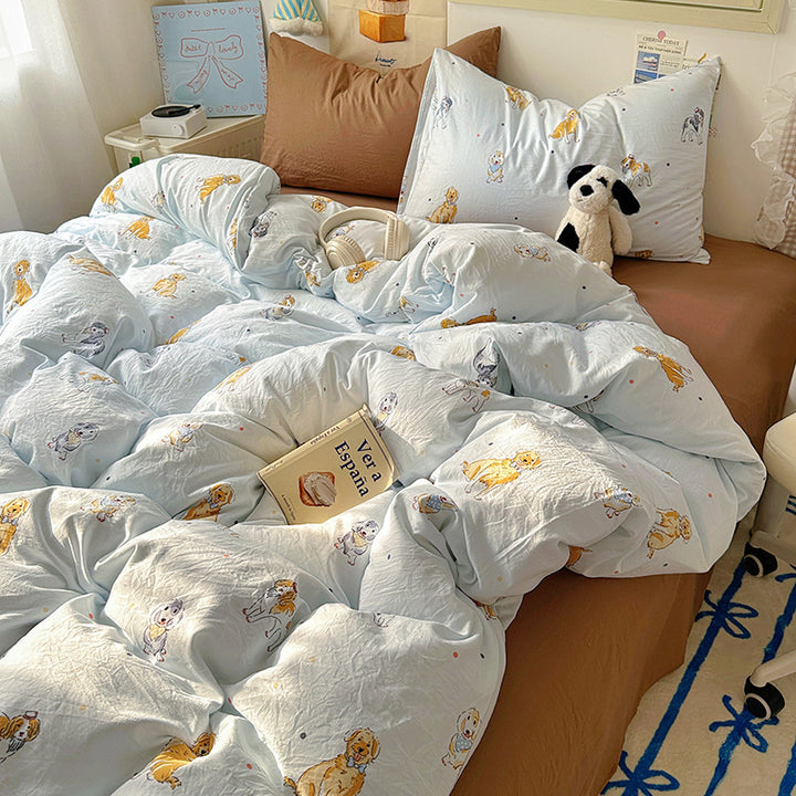 Floral Patterned Quilted Duvet Cover