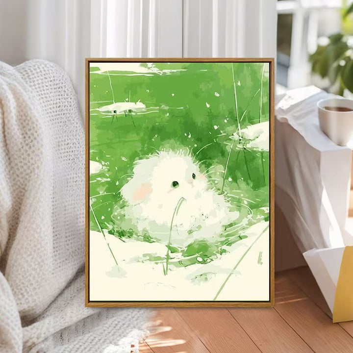 Whimsical Bunny Illustration Canvas Art Stornfield