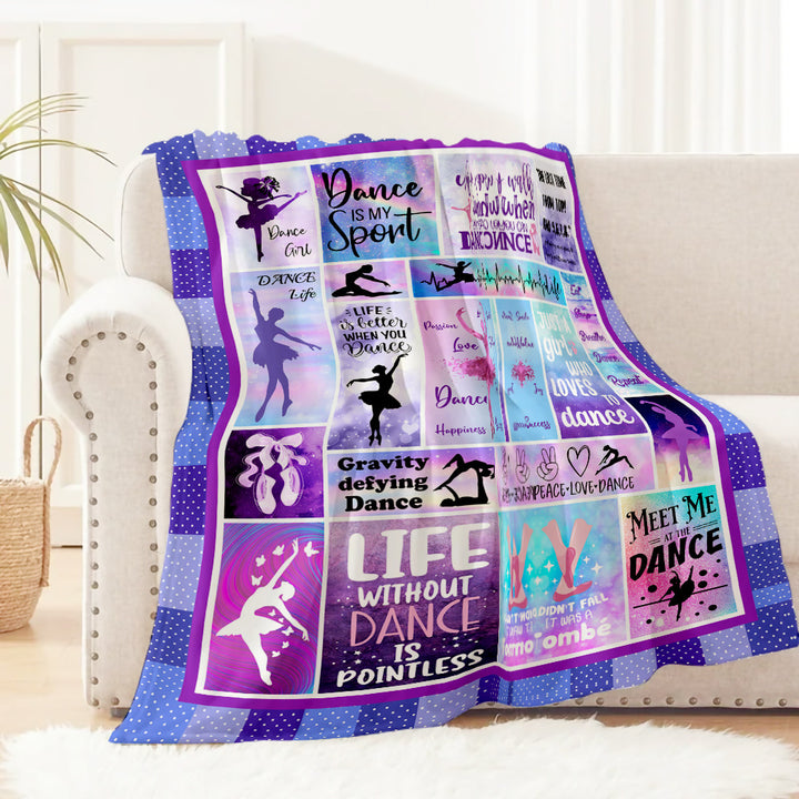 Dance-Themed Fleece Blanket Stornfield