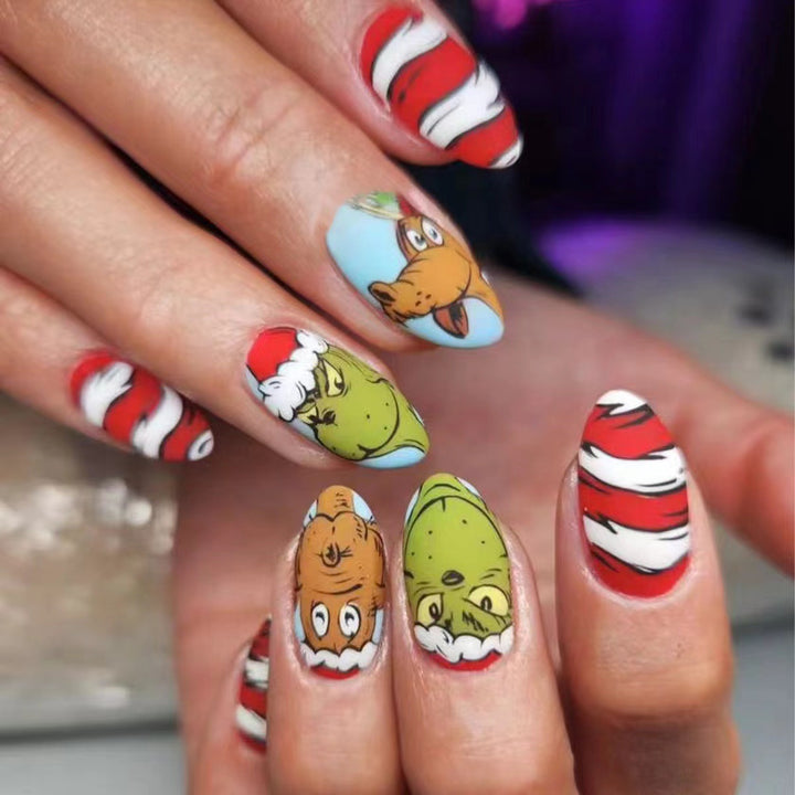 Artificial nail set with festive 3D designs Stornfield