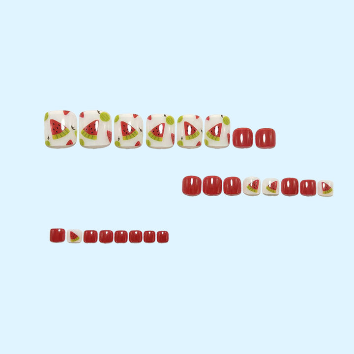 Artificial nails with fruity watermelon design Stornfield
