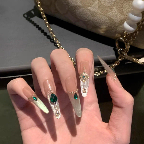 Luxury Crystal-Embellished Press-On Nails Stornfield