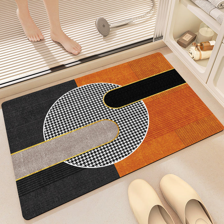 Abstract Pattern Non-Slip Bath Mat Stornfield
