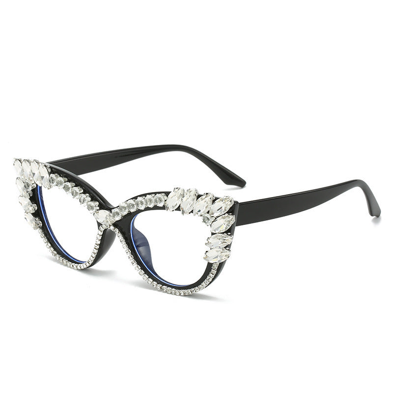 Women's Glamorous Cat-Eye Sunglasses with Crystal Decoration Stornfield