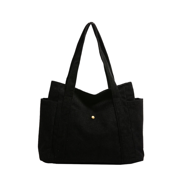 Textured Corduroy Tote Bag
