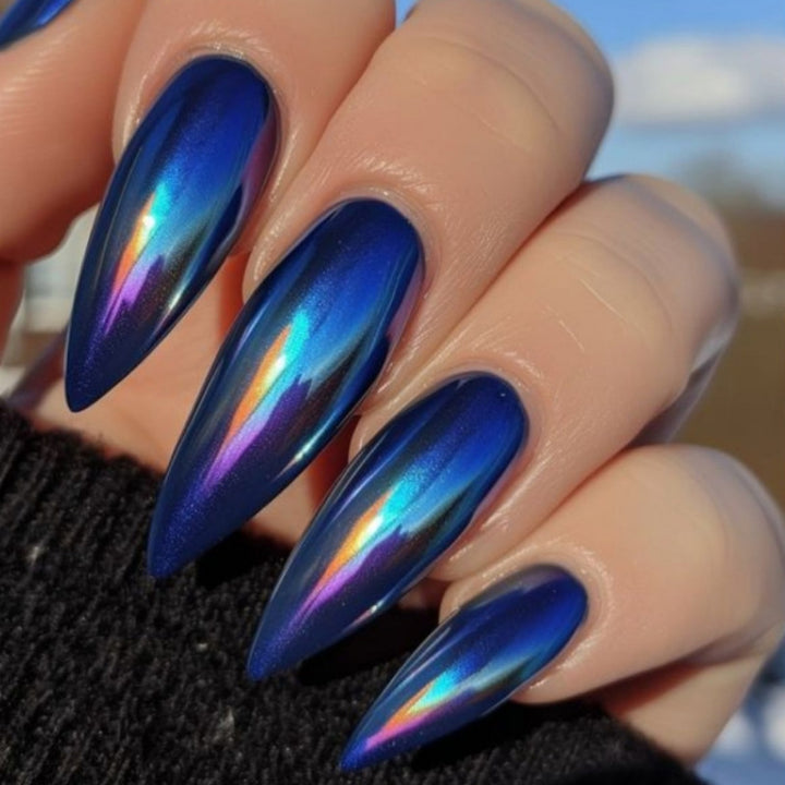 Iridescent Stiletto Press-On Nail Tips Stornfield