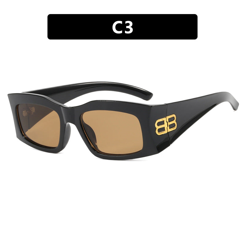 Women's fashionable sunglasses with angular frame and polarized lenses Stornfield