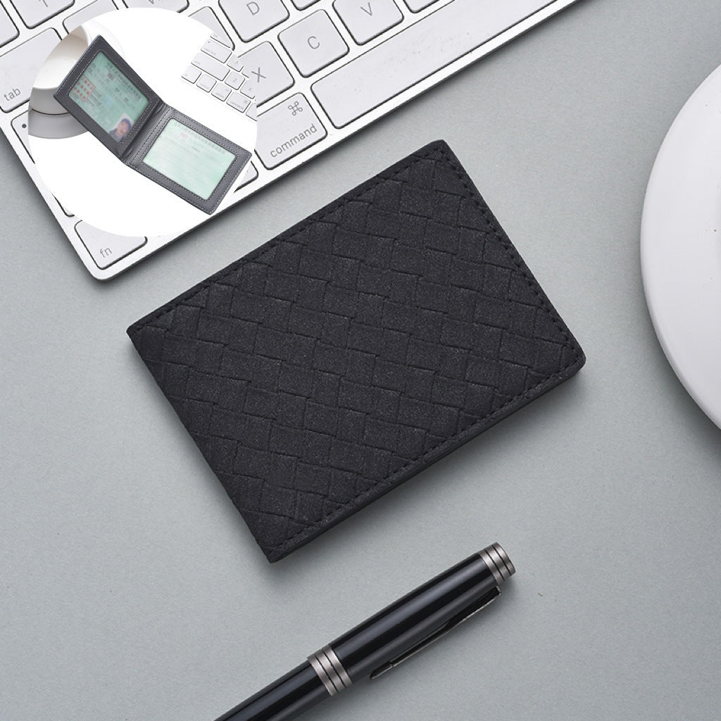 Stylish Woven Leather Cardholder Stornfield