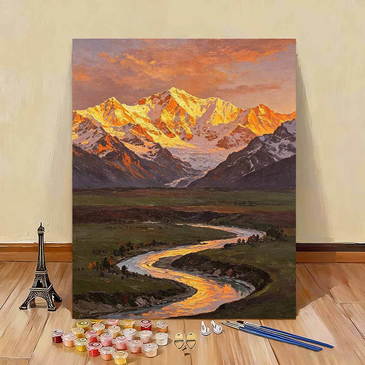 Scenic Mountain Landscape Paint by Numbers Art Kit Stornfield