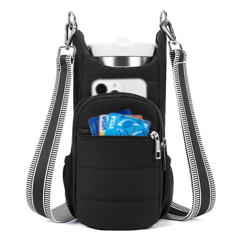 Practical shoulder bag with insulated drink holder Stornfield