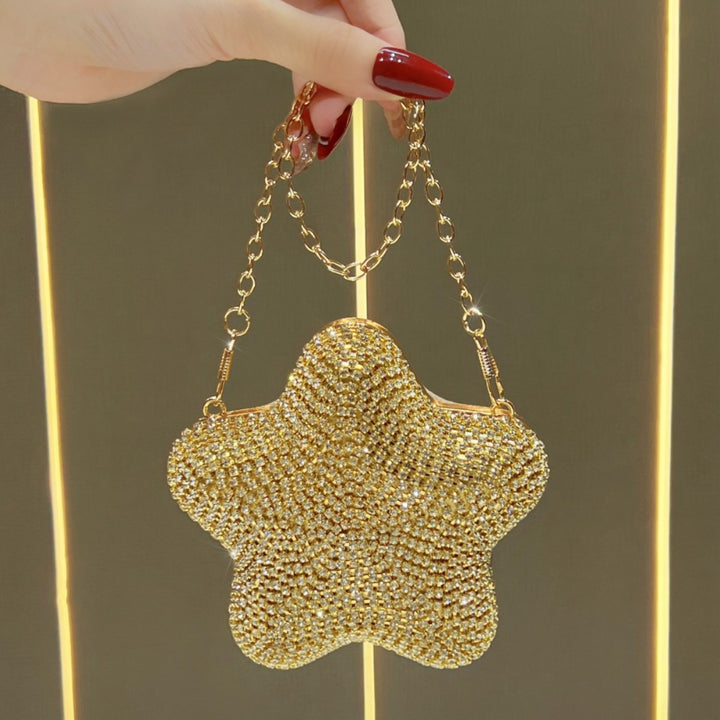 Rhinestone Star-Shaped Clutch