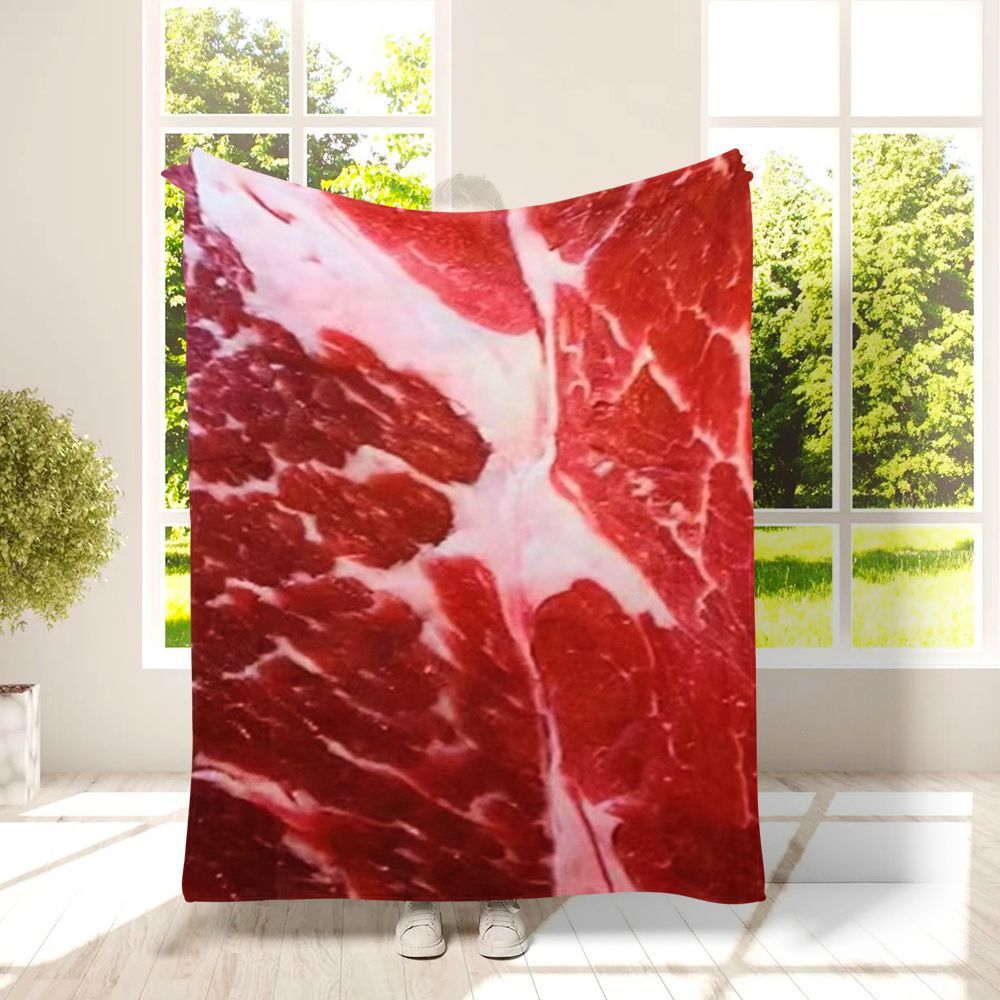 Artistic Food-Themed Fleece Blanket