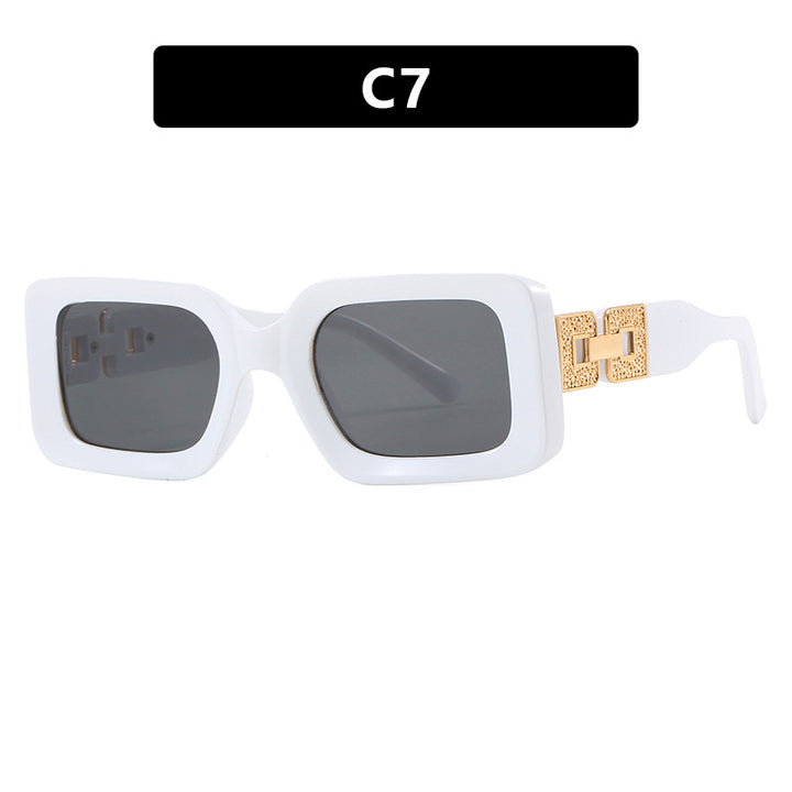 Women’s fashionable sunglasses in elegant square design with luxurious golden accents Stornfield