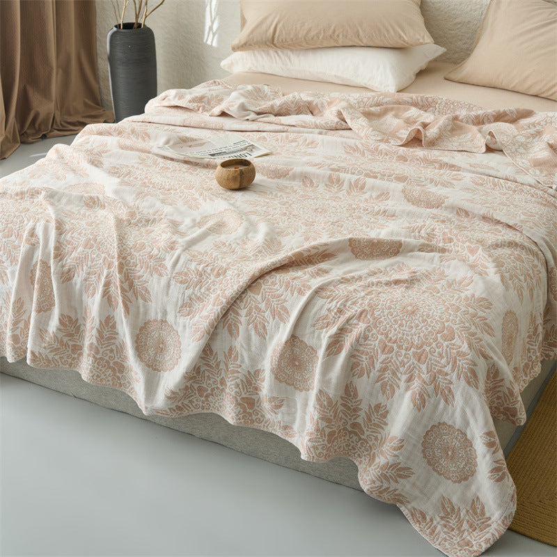 Lightweight Cotton Medallion Quilt Coverlet