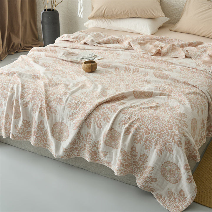 Lightweight Cotton Medallion Quilt Coverlet