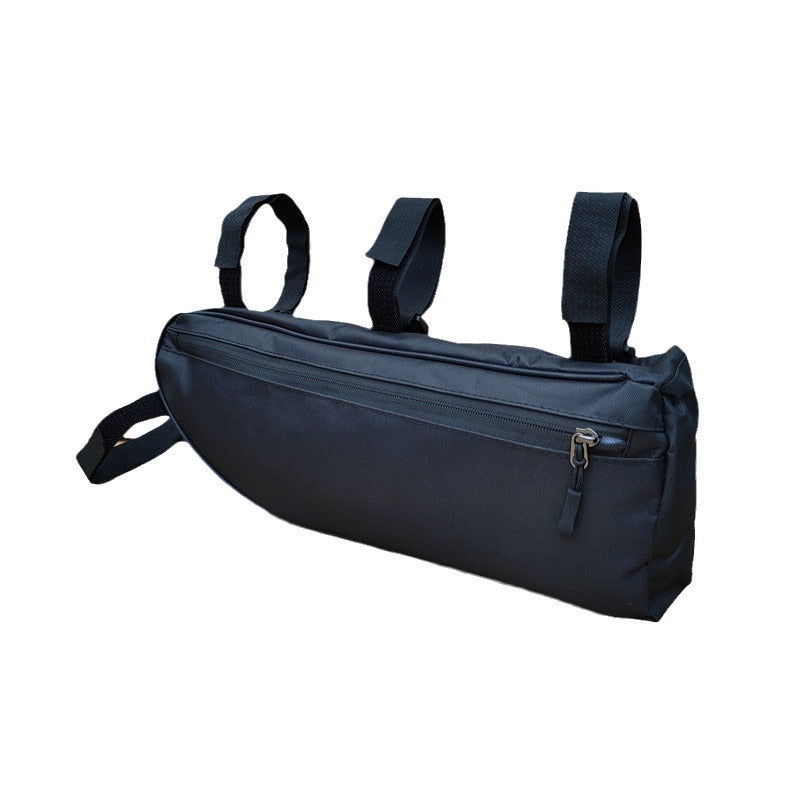 waterproof bicycle frame top tube bag with secure triple strap mounting and zipper pocket Stornfield