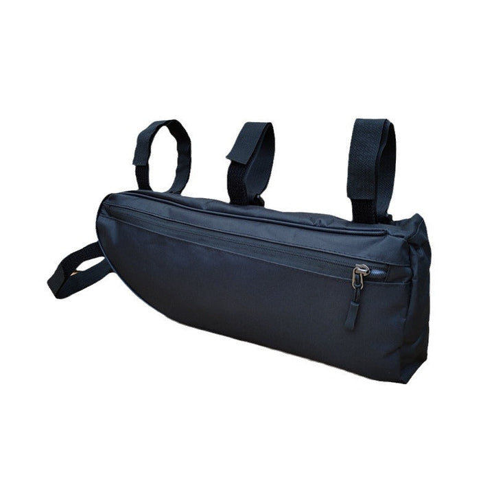 waterproof bicycle frame top tube bag with secure triple strap mounting and zipper pocket Stornfield