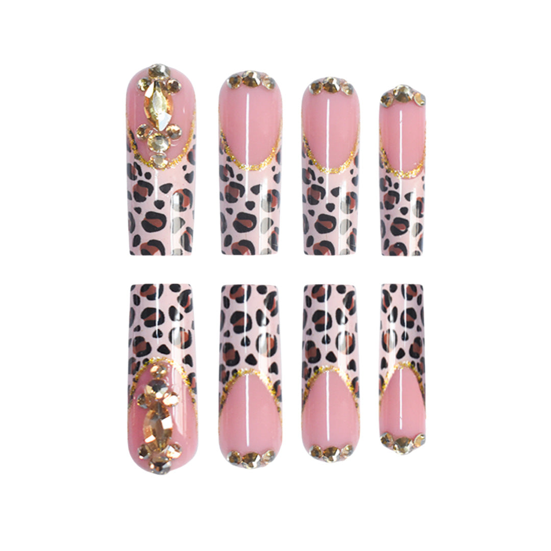Artistic Leopard Print Press-On Nail Design Stornfield