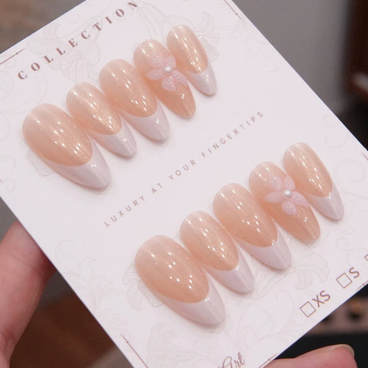 Floral Accent Press-On Nail Set