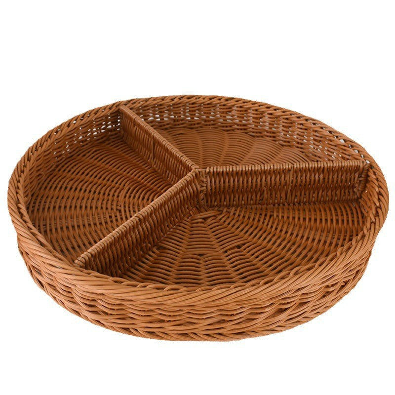 Artisan Woven Round Storage Tray Stornfield
