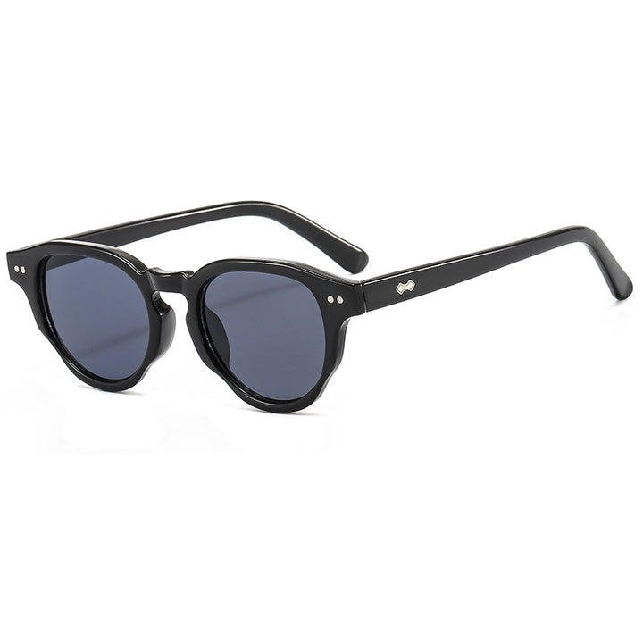 Women's fashionable sunglasses with oval frame and green glass Stornfield