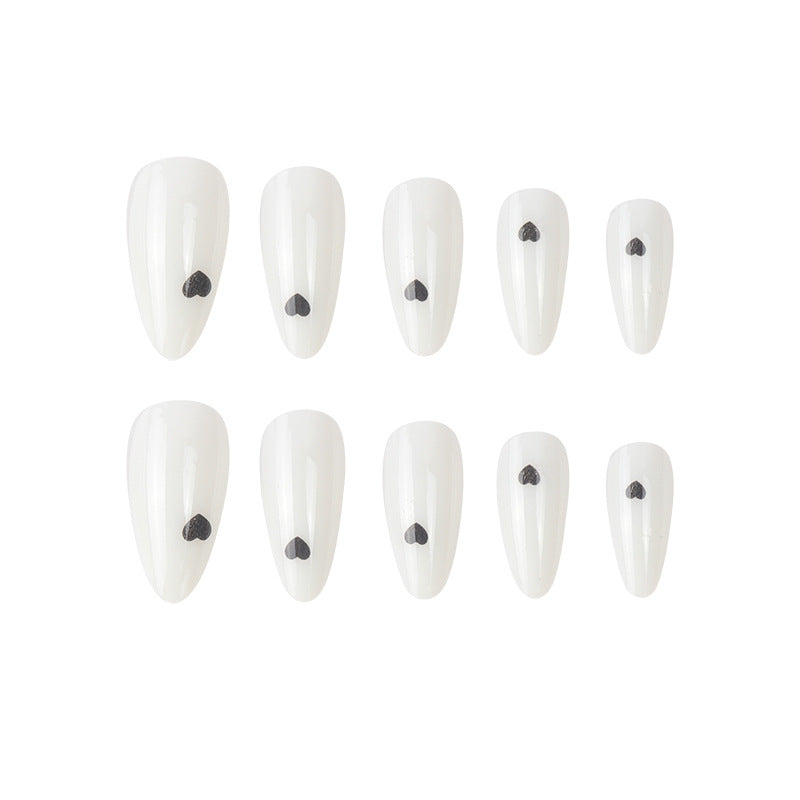 Heart-Themed Press-On Nail Art Stornfield