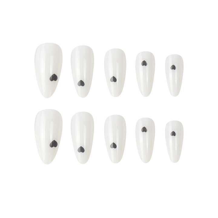 Heart-Themed Press-On Nail Art Stornfield