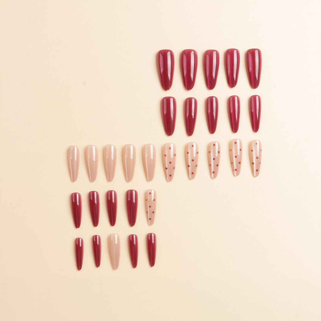 Premium Decorative Stiletto Press-On Nail Set Stornfield
