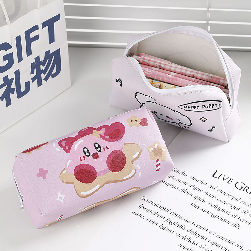 Cute Cartoon-Themed Zippered Pencil Case