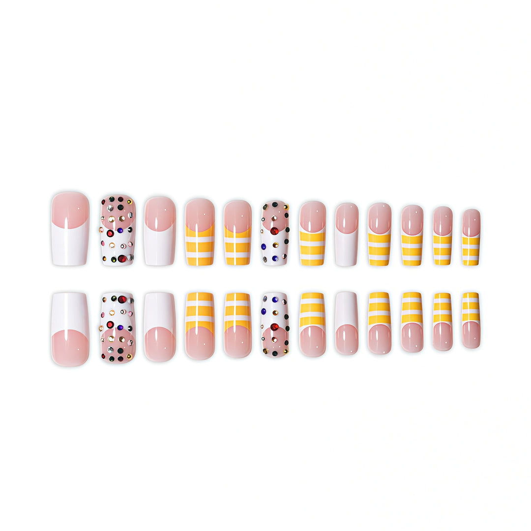 Decorative Long Press-On Nail Set Stornfield
