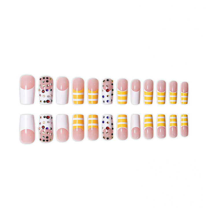 Decorative Long Press-On Nail Set Stornfield