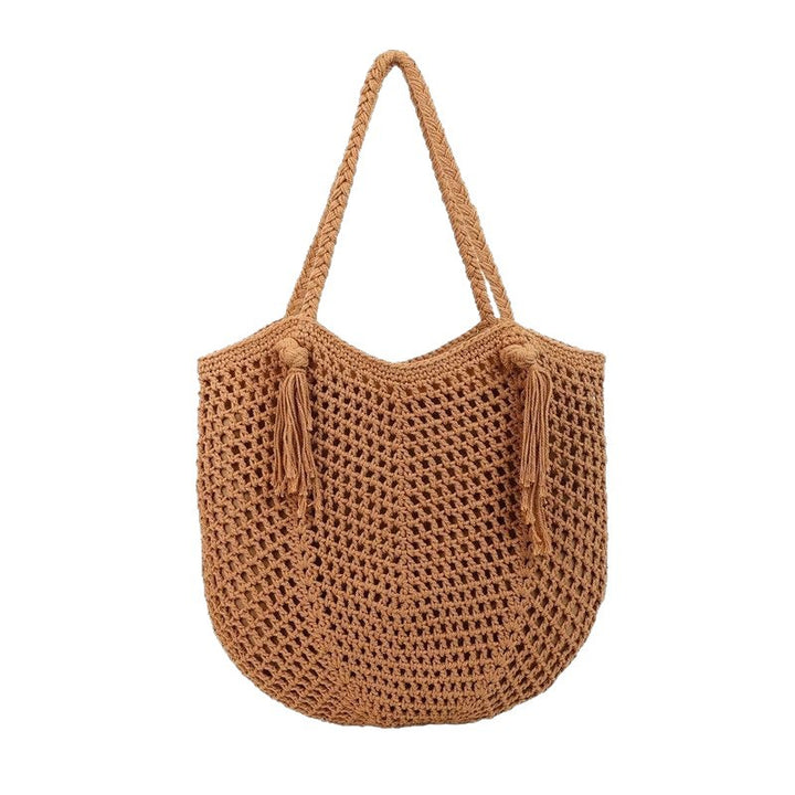 Macrame Beach Bag with Fringe Details Stornfield