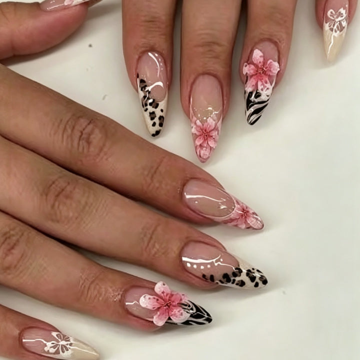 Creative Art Nails with Floral and Animal Motifs Stornfield