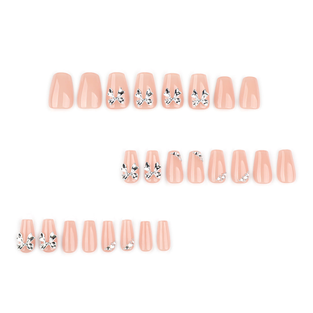 Artful Nail Extensions with Shiny Accents Stornfield